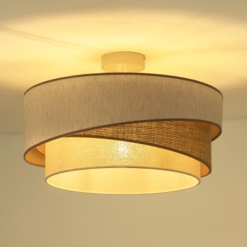 Duolla - Nadgradni luster KOBO 1xE27/15W/230V pr. 45 cm bež/smeđa/bijela