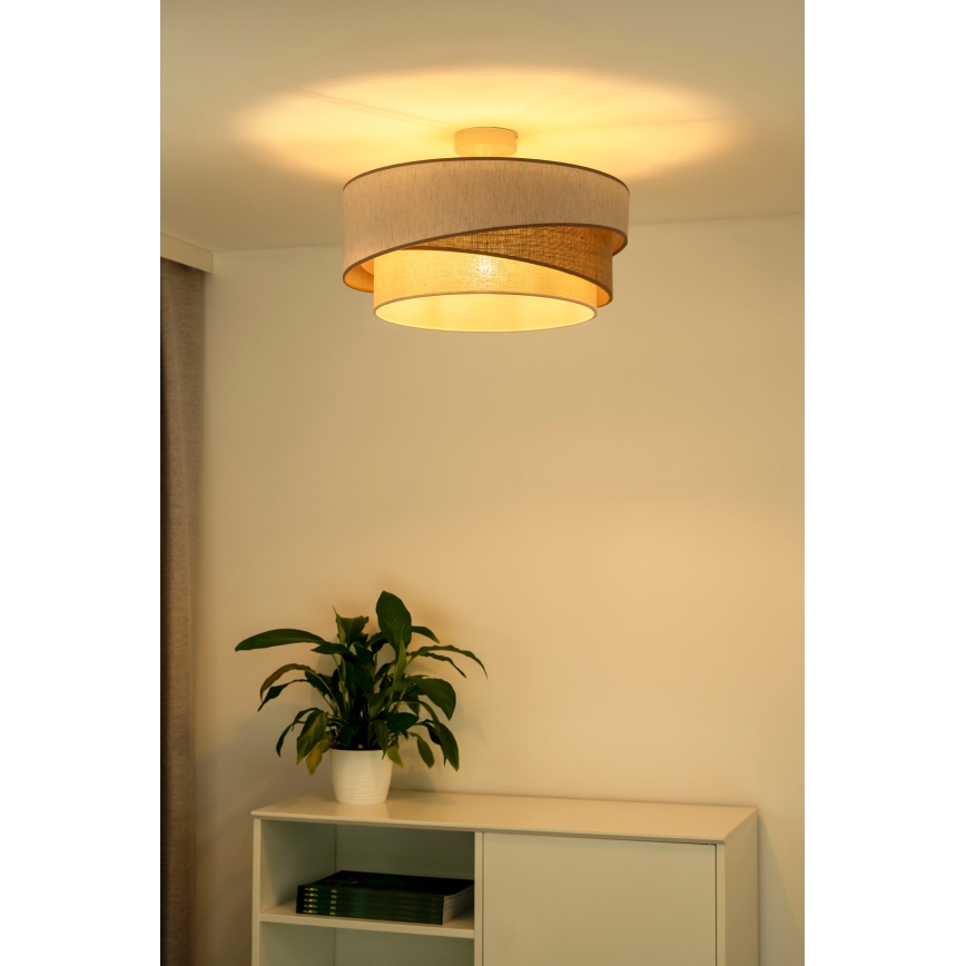 Duolla - Nadgradni luster KOBO 1xE27/15W/230V pr. 45 cm bež/smeđa/bijela