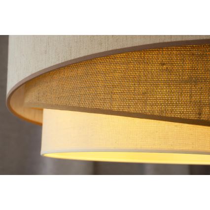 Duolla - Nadgradni luster KOBO 1xE27/15W/230V pr. 45 cm bež/smeđa/bijela