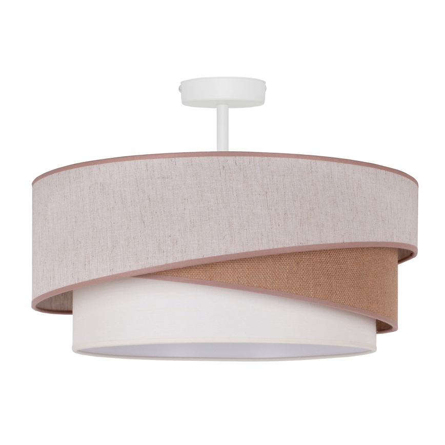 Duolla - Nadgradni luster KOBO 1xE27/15W/230V pr. 45 cm bež/smeđa/bijela