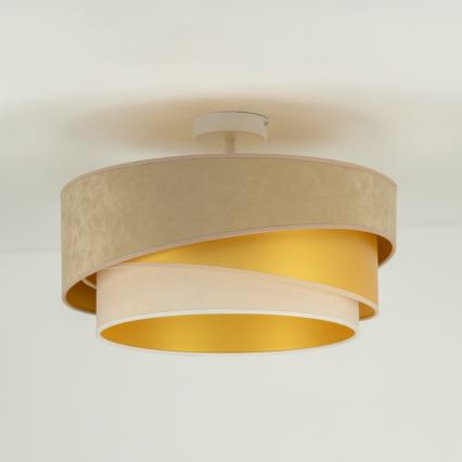 Duolla - Nadgradni luster KOBO 1xE27/15W/230V pr. 45 cm bež/zlatna/krem