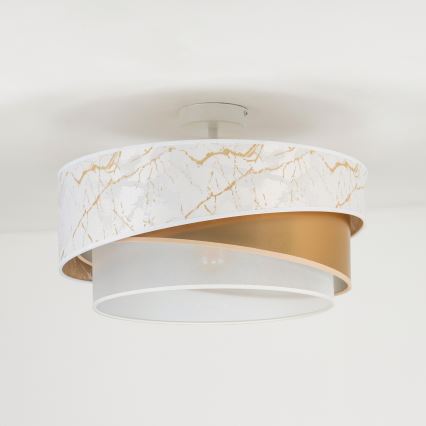 Duolla - Nadgradni luster KOBO 1xE27/15W/230V pr. 45 cm bijela/zlatna