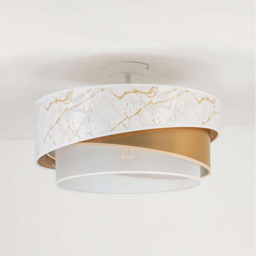 Duolla - Nadgradni luster KOBO 1xE27/15W/230V pr. 45 cm bijela/zlatna