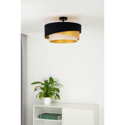 Duolla - Nadgradni luster KOBO 1xE27/15W/230V pr. 45 cm crna/zlatna/krem