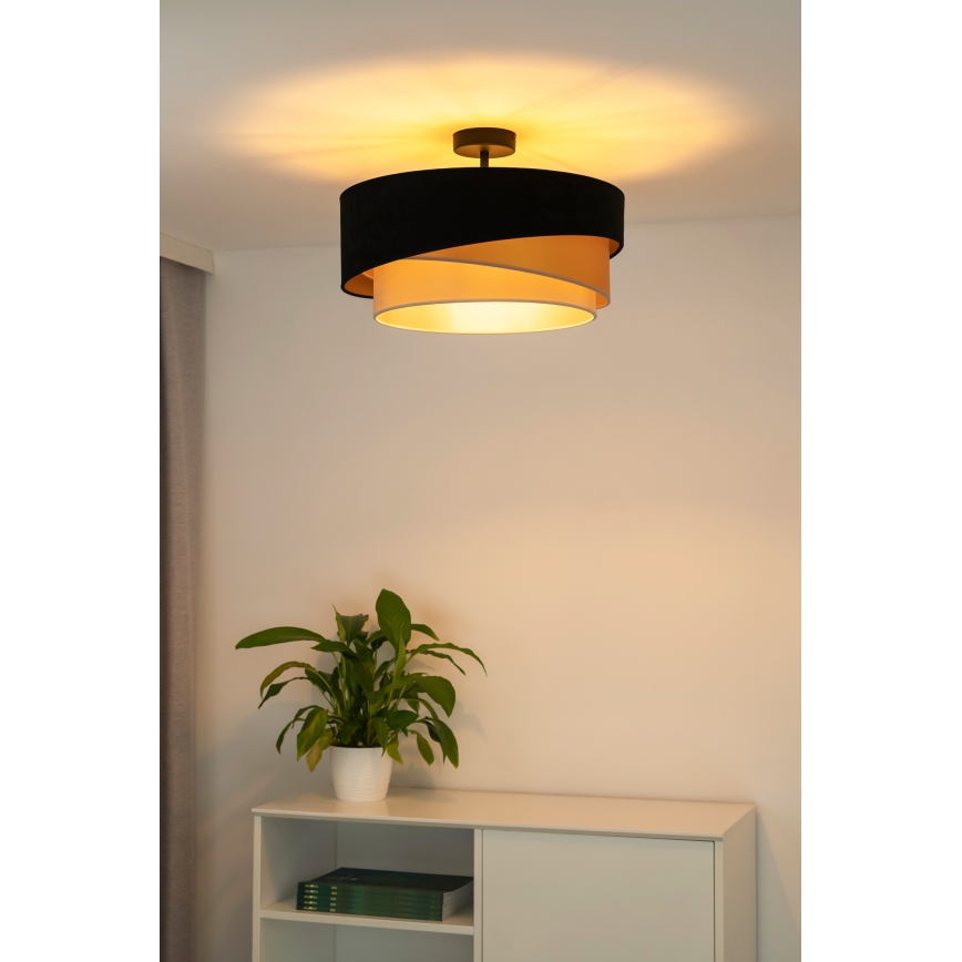 Duolla - Nadgradni luster KOBO 1xE27/15W/230V pr. 45 cm crna/zlatna/krem