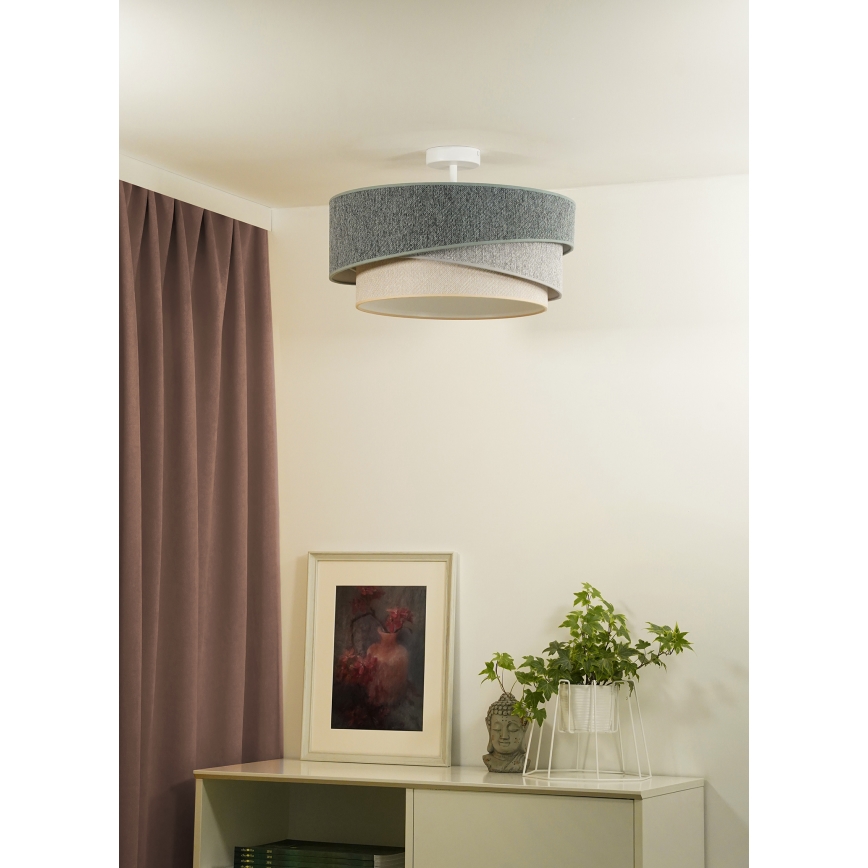 Duolla - Nadgradni luster KOBO ECO RECYCLING 1xE27/15W/230V pr. 45 cm zelena/siva/krem