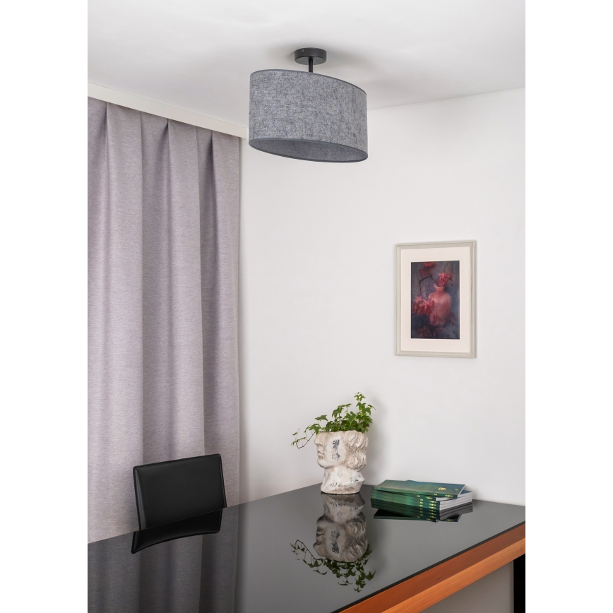 Duolla - Nadgradni luster OVAL 1xE27/15W/230V siva