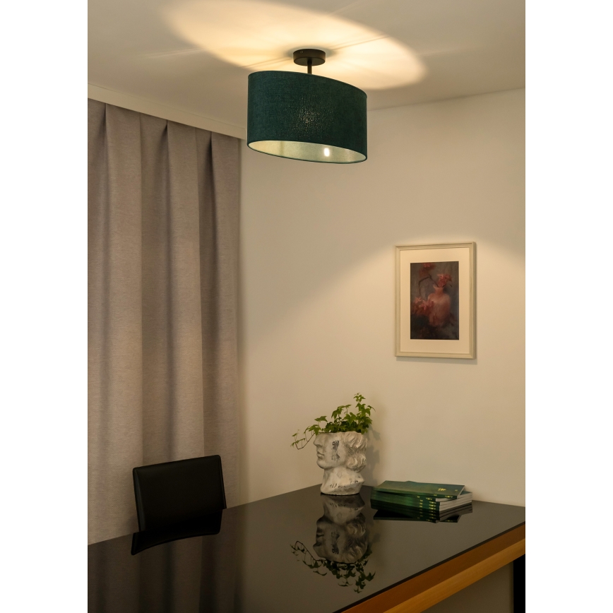 Duolla - Nadgradni luster OVAL 1xE27/15W/230V zelena