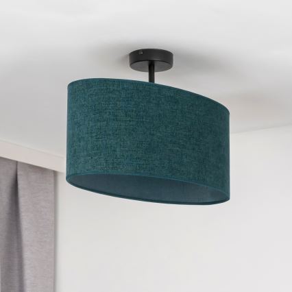 Duolla - Nadgradni luster OVAL 1xE27/15W/230V zelena