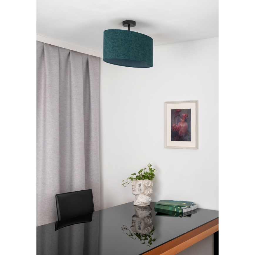 Duolla - Nadgradni luster OVAL 1xE27/15W/230V zelena