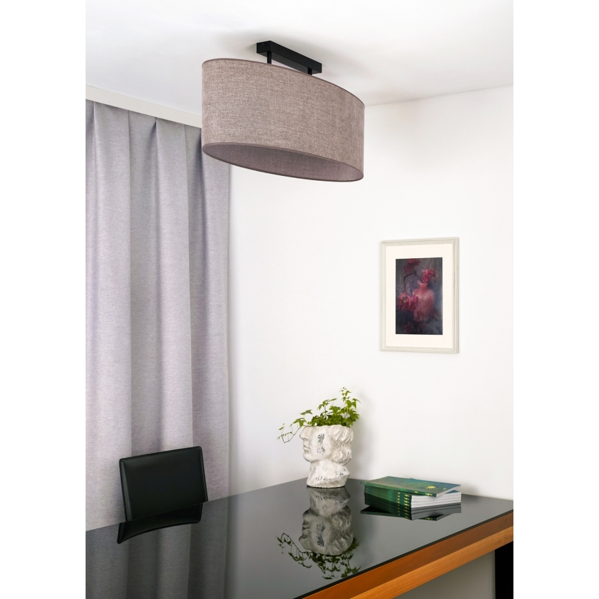 Duolla - Nadgradni luster OVAL 2xE27/15W/230V smeđa