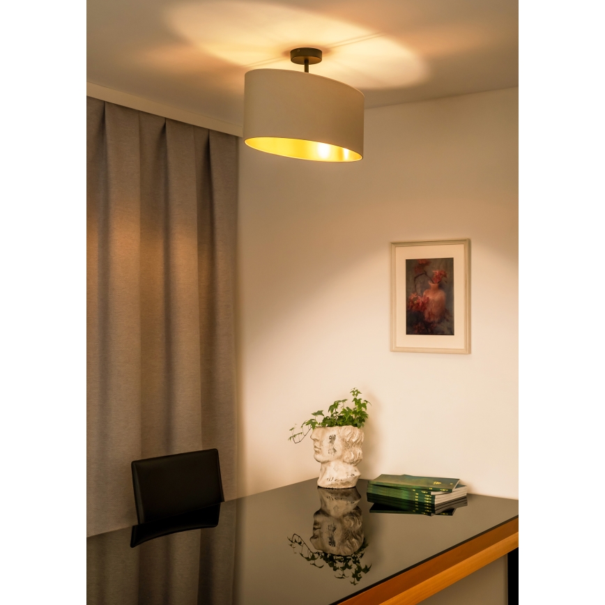 Duolla - Nadgradni luster OVAL VEGAN 1xE27/15W/230V krem