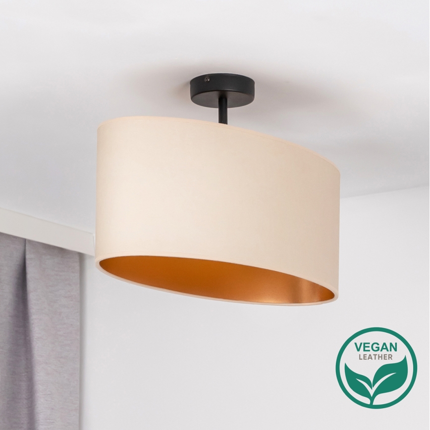 Duolla - Nadgradni luster OVAL VEGAN 1xE27/15W/230V krem
