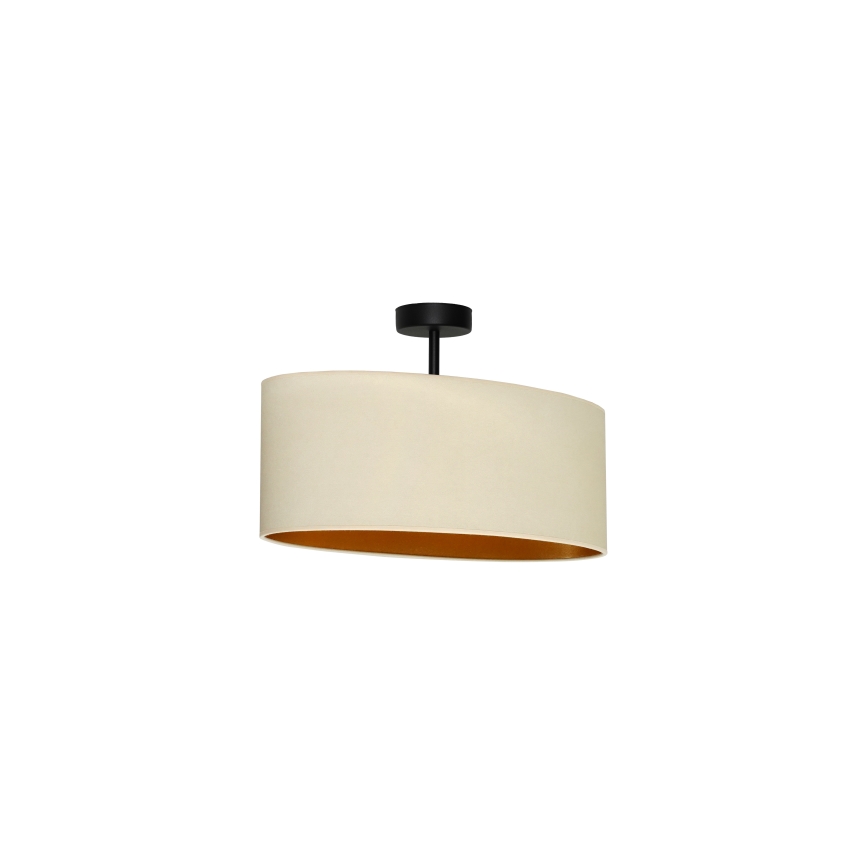 Duolla - Nadgradni luster OVAL VEGAN 1xE27/15W/230V krem