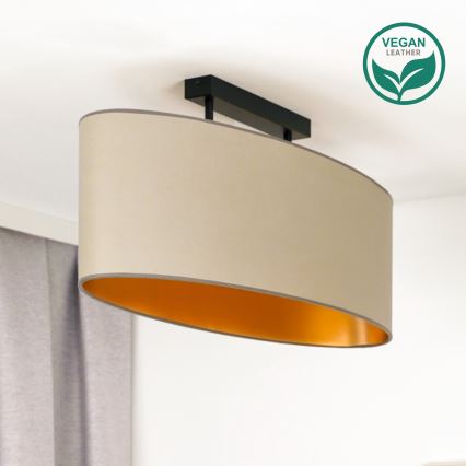 Duolla - Nadgradni luster OVAL VEGAN 2xE27/15W/230V bež