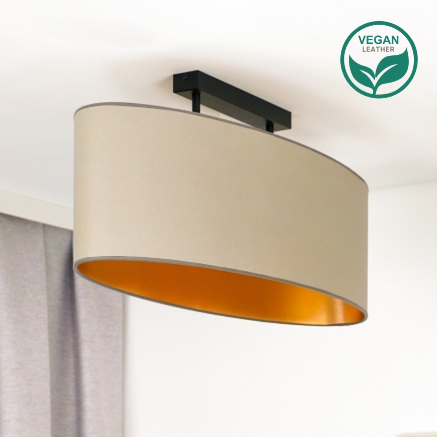 Duolla - Nadgradni luster OVAL VEGAN 2xE27/15W/230V bež