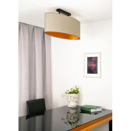 Duolla - Nadgradni luster OVAL VEGAN 2xE27/15W/230V bež