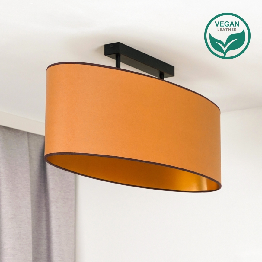Duolla - Nadgradni luster OVAL VEGAN 2xE27/15W/230V smeđa