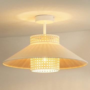 Duolla - Nadgradni luster RIO RATTAN 1xE27/15W/230V pr. 45 cm bež/ratan