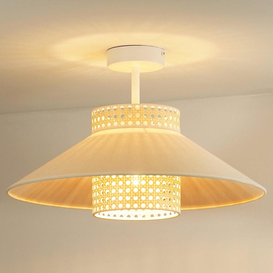 Duolla - Nadgradni luster RIO RATTAN 1xE27/15W/230V pr. 45 cm bež/ratan