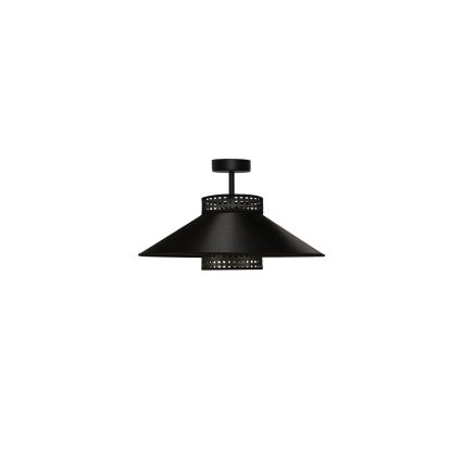 Duolla - Nadgradni luster RIO RATTAN 1xE27/15W/230V pr. 45 cm crna/zlatna