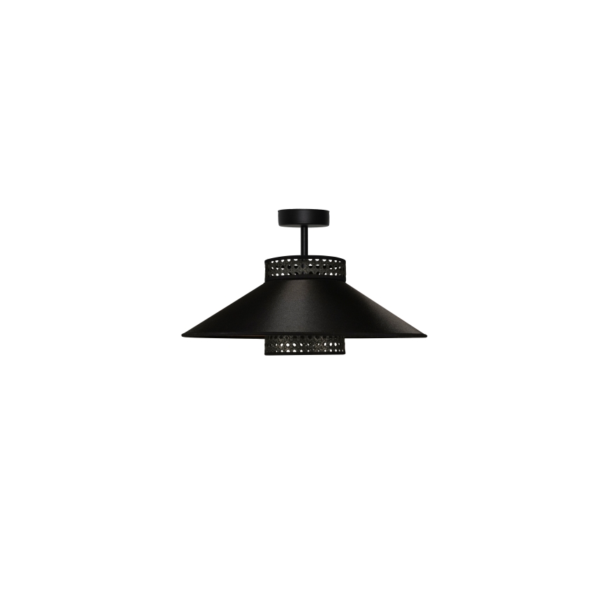 Duolla - Nadgradni luster RIO RATTAN 1xE27/15W/230V pr. 45 cm crna/zlatna