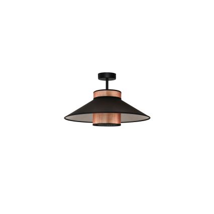 Duolla - Nadgradni luster RIO SHINY 1xE27/15W/230V pr. 45 cm crna/bakrena