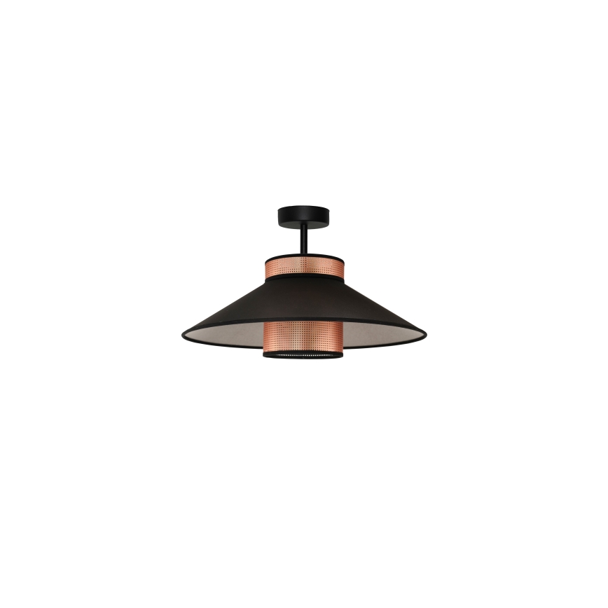 Duolla - Nadgradni luster RIO SHINY 1xE27/15W/230V pr. 45 cm crna/bakrena