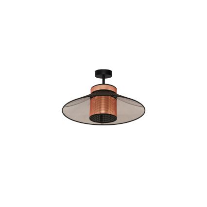 Duolla - Nadgradni luster RIO SHINY 1xE27/15W/230V pr. 45 cm crna/bakrena