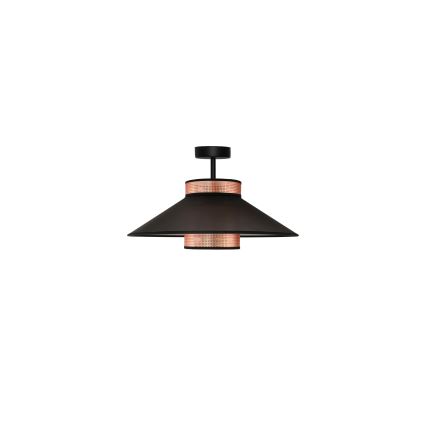 Duolla - Nadgradni luster RIO SHINY 1xE27/15W/230V pr. 45 cm crna/bakrena
