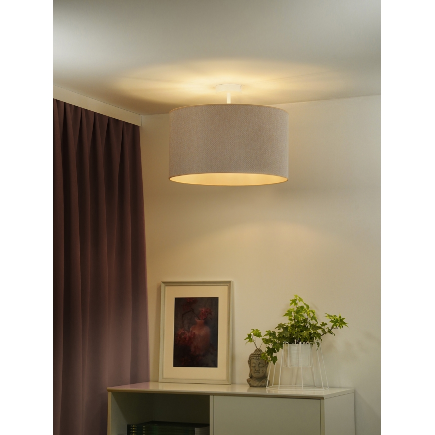 Duolla - Nadgradni luster ROLLER ECO RECYCLING 1xE27/15W/230V pr. 45 cm krem