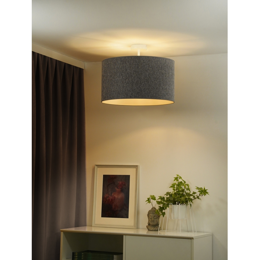 Duolla - Nadgradni luster ROLLER ECO RECYCLING 1xE27/15W/230V pr. 45 cm siva