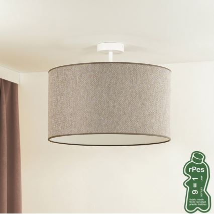 Duolla - Nadgradni luster ROLLER ECO RECYCLING 1xE27/15W/230V pr. 45 cm smeđa