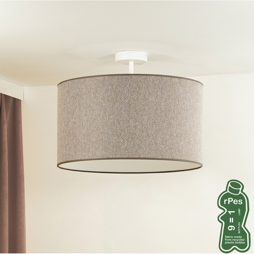 Duolla - Nadgradni luster ROLLER ECO RECYCLING 1xE27/15W/230V pr. 45 cm smeđa