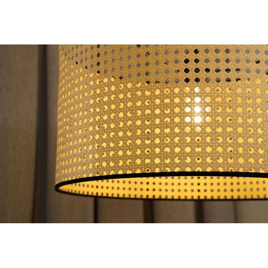 Duolla - Nadgradni luster ROLLER RATTAN 1xE27/15W/230V pr. 45 cm bež/crna