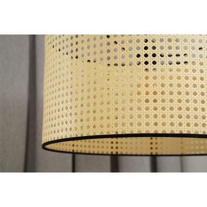 Duolla - Nadgradni luster ROLLER RATTAN 1xE27/15W/230V pr. 45 cm bež/crna