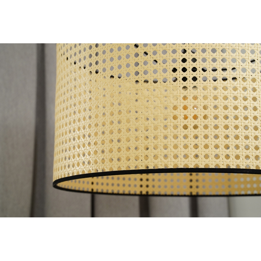 Duolla - Nadgradni luster ROLLER RATTAN 1xE27/15W/230V pr. 45 cm bež/crna