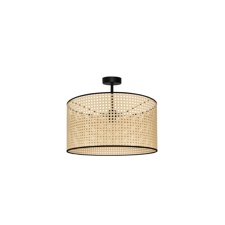 Duolla - Nadgradni luster ROLLER RATTAN 1xE27/15W/230V pr. 45 cm bež/crna