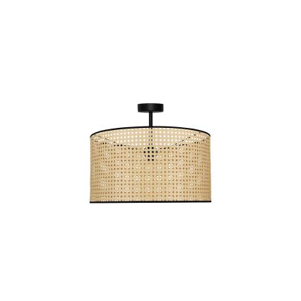 Duolla - Nadgradni luster ROLLER RATTAN 1xE27/15W/230V pr. 45 cm bež/crna