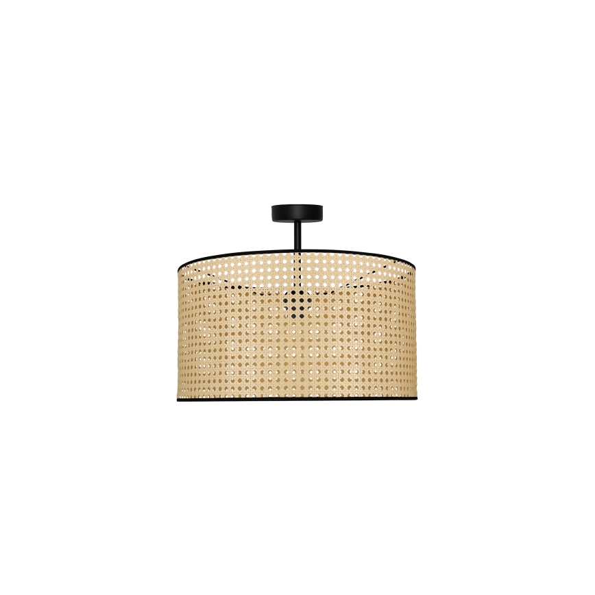 Duolla - Nadgradni luster ROLLER RATTAN 1xE27/15W/230V pr. 45 cm bež/crna