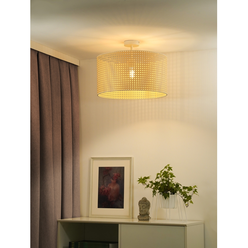 Duolla - Nadgradni luster ROLLER RATTAN 1xE27/15W/230V pr. 45 cm bež