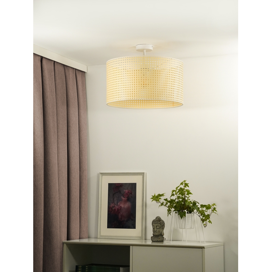 Duolla - Nadgradni luster ROLLER RATTAN 1xE27/15W/230V pr. 45 cm bež
