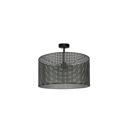 Duolla - Nadgradni luster ROLLER RATTAN 1xE27/15W/230V pr. 45 cm crna