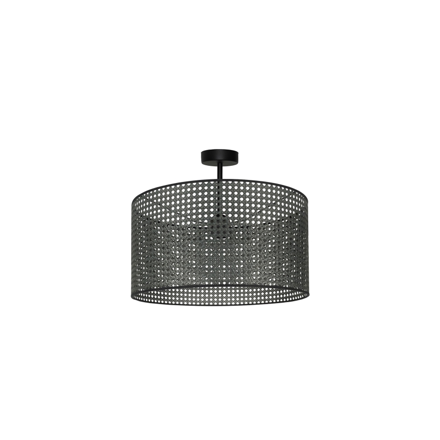 Duolla - Nadgradni luster ROLLER RATTAN 1xE27/15W/230V pr. 45 cm crna