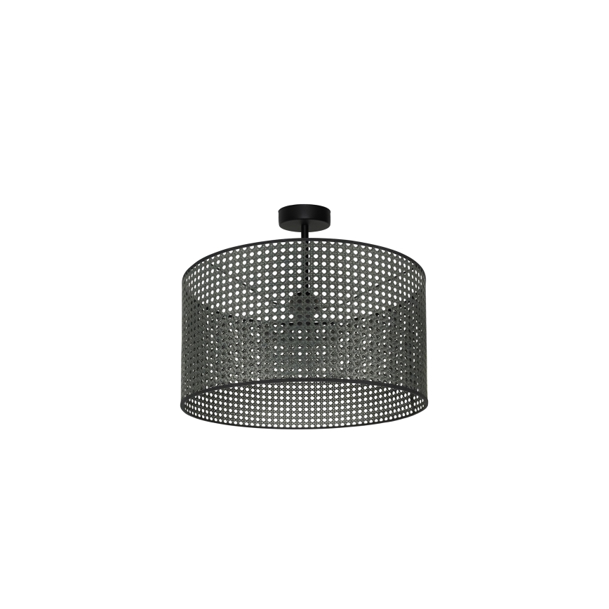 Duolla - Nadgradni luster ROLLER RATTAN 1xE27/15W/230V pr. 45 cm crna