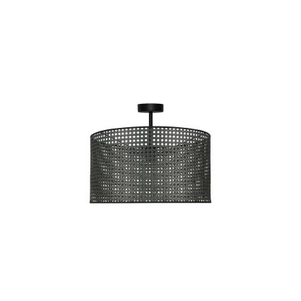 Duolla - Nadgradni luster ROLLER RATTAN 1xE27/15W/230V pr. 45 cm crna