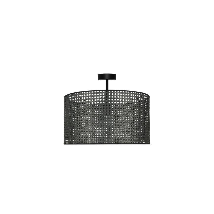 Duolla - Nadgradni luster ROLLER RATTAN 1xE27/15W/230V pr. 45 cm crna