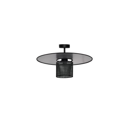 Duolla - Nadgradni luster TOKYO RATTAN 1xE27/15W/230V pr. 50 cm crna/srebrna