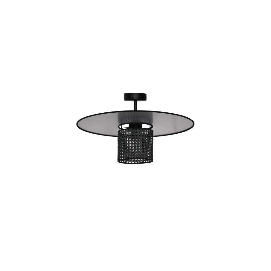Duolla - Nadgradni luster TOKYO RATTAN 1xE27/15W/230V pr. 50 cm crna/srebrna