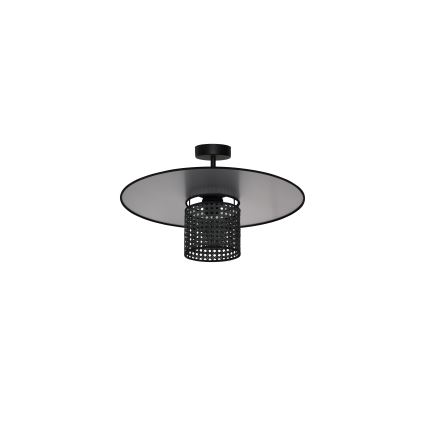 Duolla - Nadgradni luster TOKYO RATTAN 1xE27/15W/230V pr. 50 cm crna/srebrna